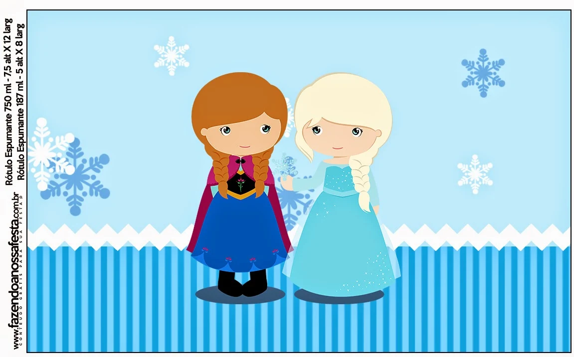 Frozen Baby Blue Christmas Free Printable labels.