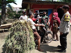 Jalan Desapun jadi Sasaran Satgas Covid-19 Somagede Untuk Membiasakan Masyarakat Menjalankan Prokes