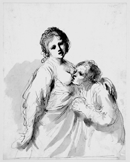 Annesini emziren kızı - Guercino (1661'den önce)