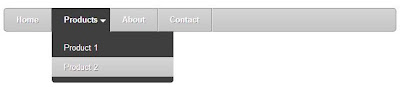 Grey CSS3 Drop Down Menu