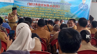 Musrenbang Tingkat Kecamatan Davil V Tahun 2022 Untuk Menyusun RKPD Tahun 2023 Di Buka Oleh Wakil Bupati Lahat 