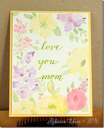 watercolour mom card