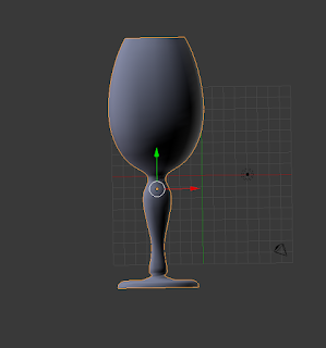 Wine Glass made from Curves in Blender