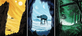 Star Wars: The Original Trilogy Screen Prints by Matt Saunders x Bottleneck Gallery