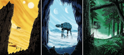 Star Wars: The Original Trilogy Screen Prints by Matt Saunders x Bottleneck Gallery