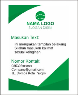 Terakhir tambahkan logo dan teks.