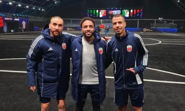 مباراة المغرب ضد كولومبياإلياس المالكي دوري الملوك جيرارد بيكيه دوري الملوك هزيمة الفريق الوطني المغربي دوري الملوك في إيطاليا كرة القدم الاستعراضية