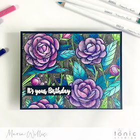 #maria willis, #cardbomb, #tonicstudios, #tonicstudiosusa, #tonicstudiosgardenparty, #nuvo, #cards, #cardmaking, #handmade, #handmadecards, #stamp, #ink, #paper, #papercraft, #craft, #create, #color, #pencils