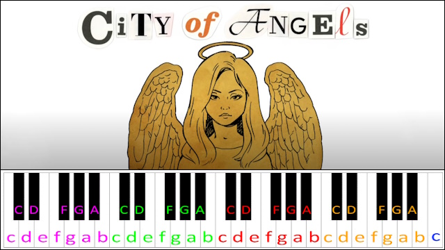 City of Angels by Em Beihold Piano / Keyboard Easy Letter Notes for Beginners