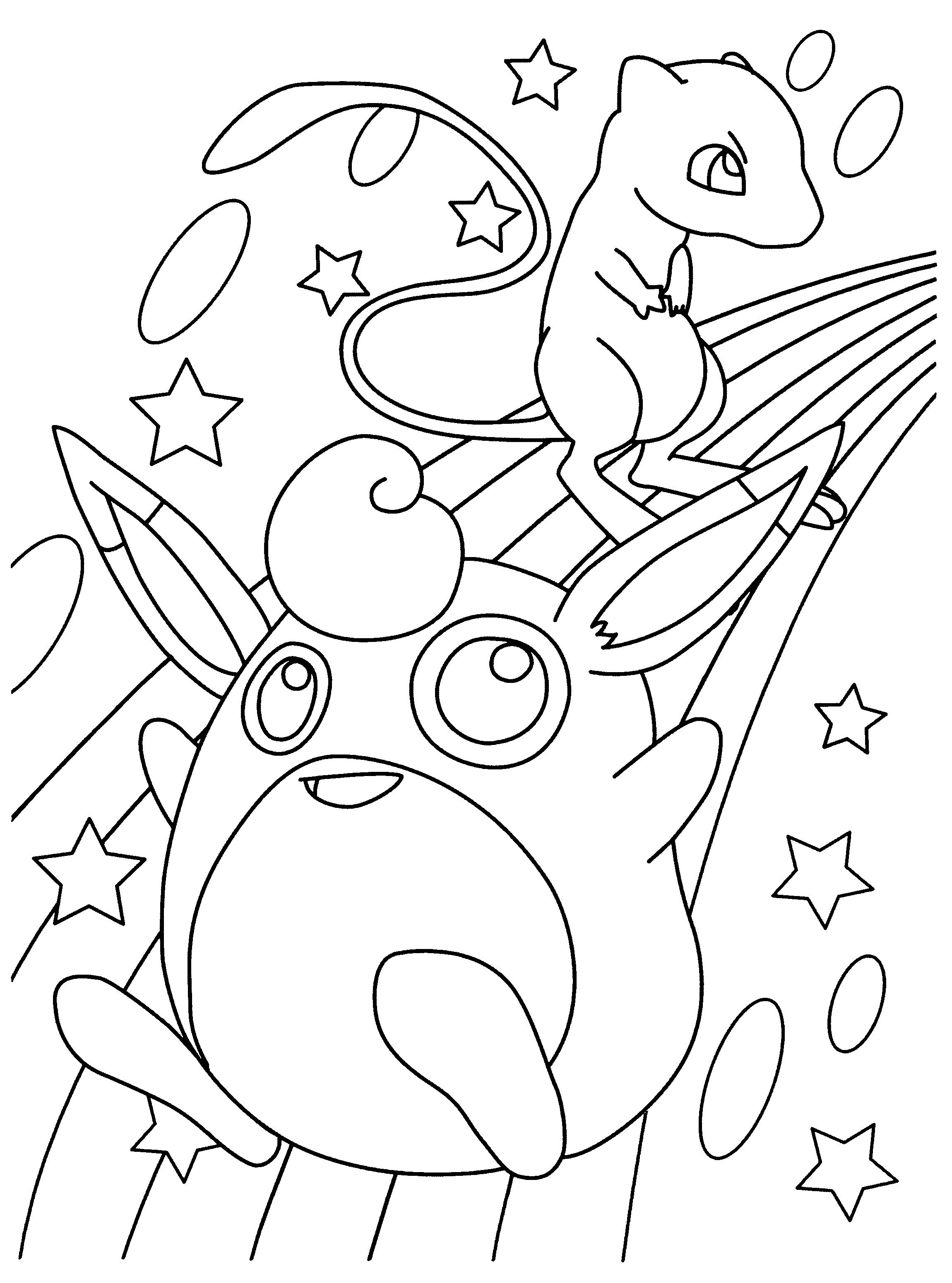 Pokemon Wigglytuff Coloring Pages to Print for Free - Free Pokemon