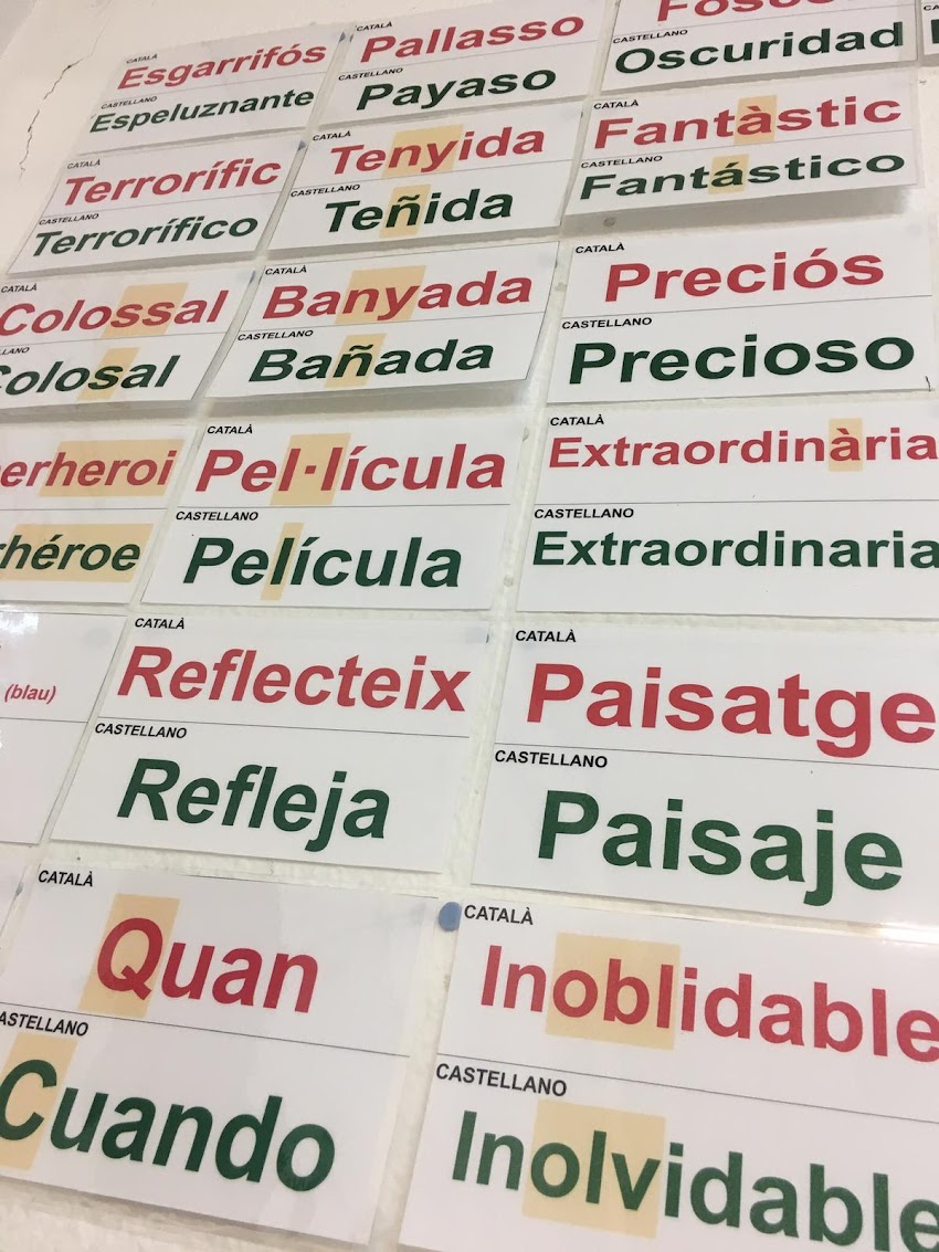 Referent visual: vocabulari Català-Castellà 