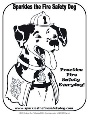 Safety Coloring Sheets on Sparkles The Fire Safety Dog Coloring Page Edited Jpg