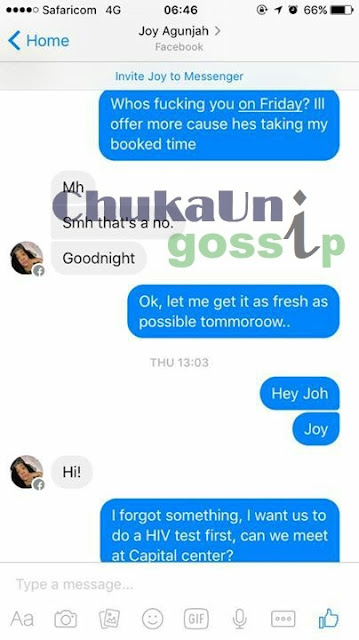 EXPOSED: Kumbe This Chuka University Socialite Is A PROST!TUTE???? (Screenshots)
