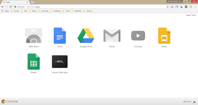 Tampilan Apps di Google Chrome