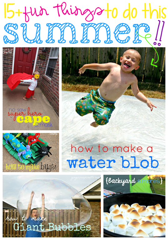 15 Fun Things to do this Summer at GingerSnapCrafts.com #summer #summerfun #kidscrafts #kidactivities