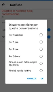 Blocco notifiche Blocco