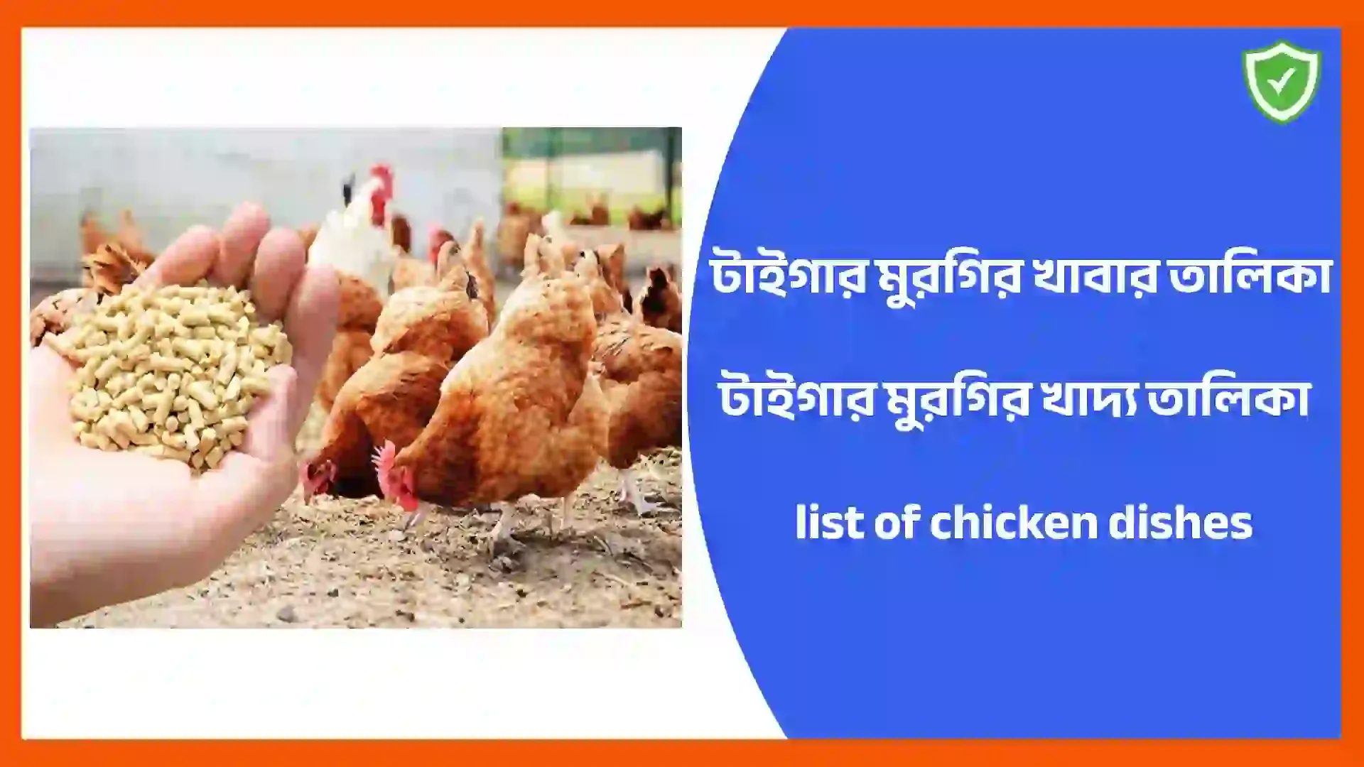 টাইগার মুরগির খাবার তালিকা | টাইগার মুরগির খাদ্য তালিকা | list of chicken dishes