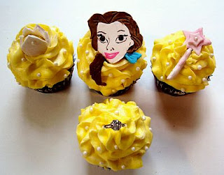 Cupcakes de La Bella y La Bestia para Fiestas Infantiles