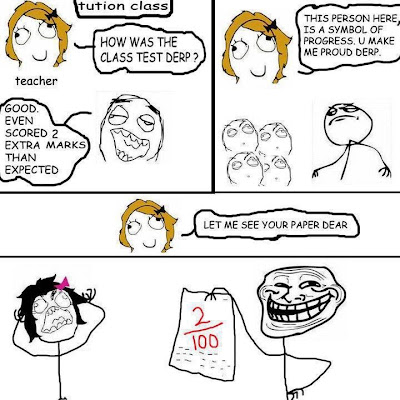 Funny Trolling Meme about student test scores