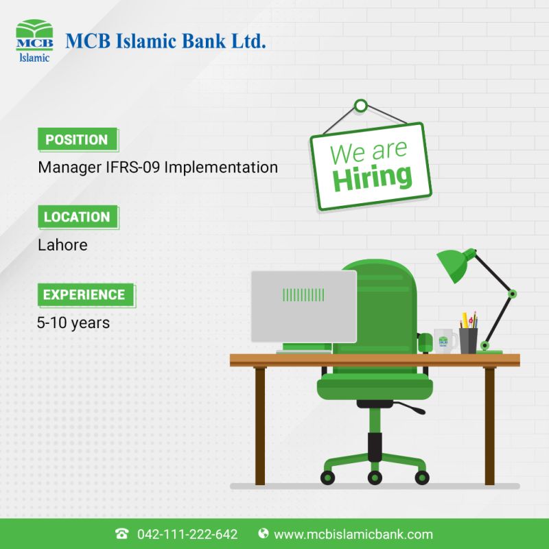 MCB Islamic Bank Jobs For Manager IFRS-09 Implementation
