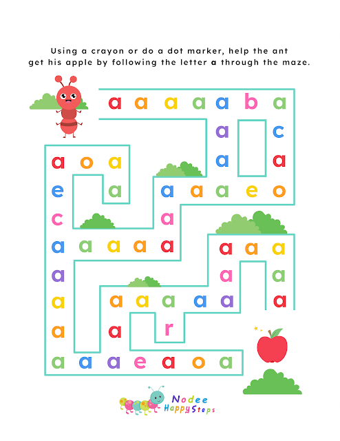 The ant and the Apple worksheet - Letter -A-