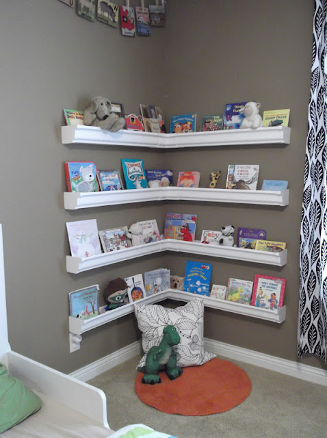 Rain Gutter Bookshelves