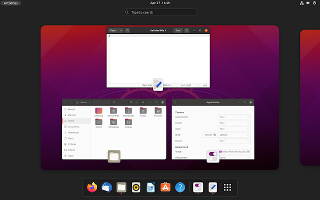 Ubuntu 21.04 Hirsute Hippo Gnome 40