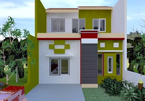 Contoh Kombinasi Cat Rumah Minimalis Warna Hijau