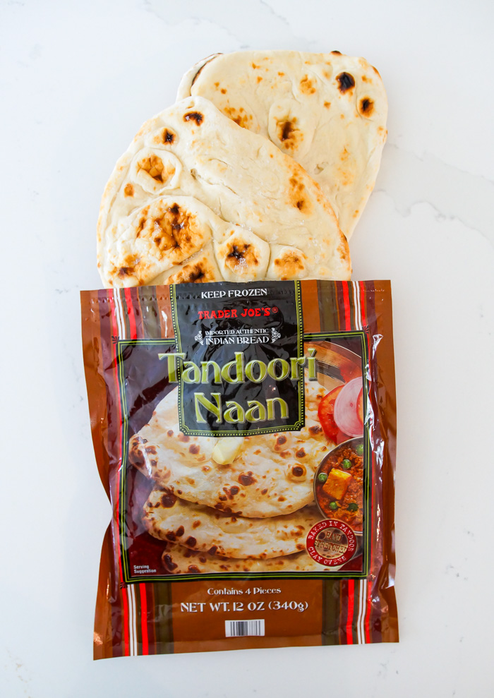 Trader Joe's Tandoori Naan package and bread