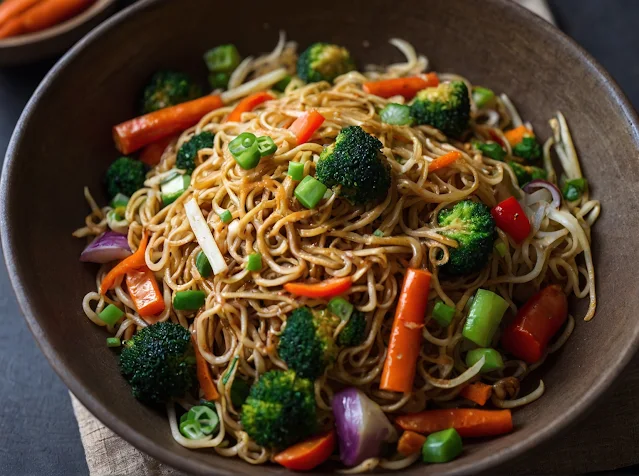 Stir-Fried Noodles with Vegetables: A Flavorful Fusion of Colors and Textures