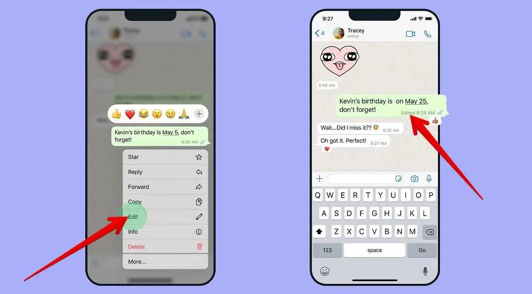 How to edit WhatsApp messages after sending them