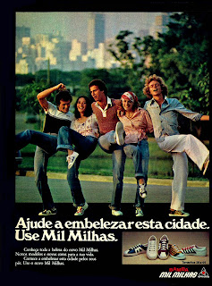 propaganda Bamba Mil Milhas da Alpargatas 1975. moda anos 70. propaganda decada de 70. reclame anos 70. Oswaldo Hernandez.