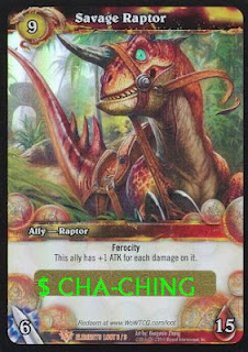 Savage Raptor WoW TCG Mount Card