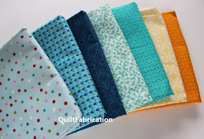 selection of blue fabrics