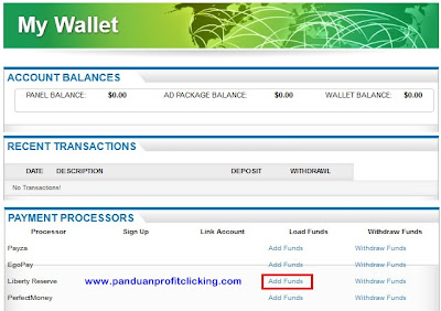 Cara funding di profit clicking