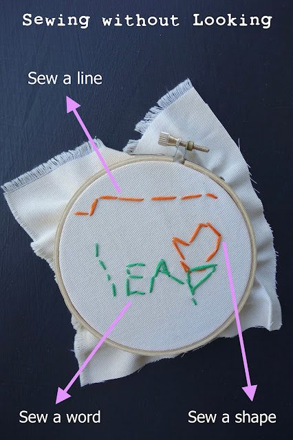 embroidery, embroidery hoop, sewing, sewing crafts, writing with thread, blah to TADA, fabric crafts, embroidery thread, A Playful Pause, The Makerie