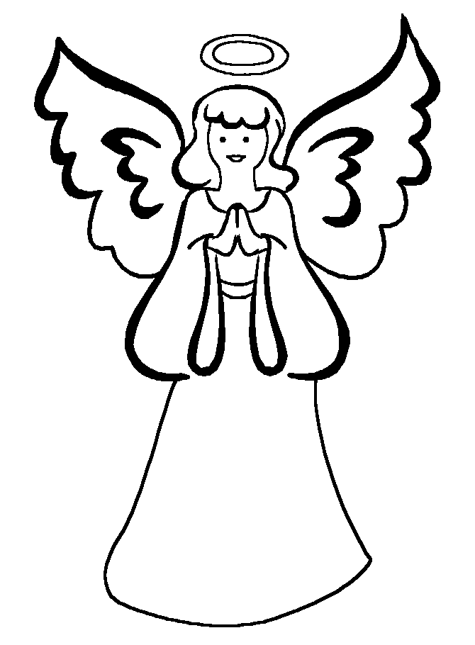 Angel Outline Coloring Pages 2