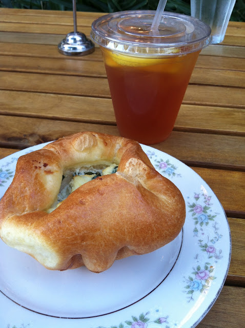 Spinach-ricotta brioche at Tatte Bakery and Cafe, Cambridge, Mass.