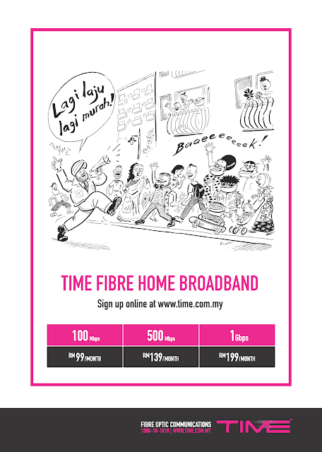 TIME Fibre Home Broadband Paling Laju