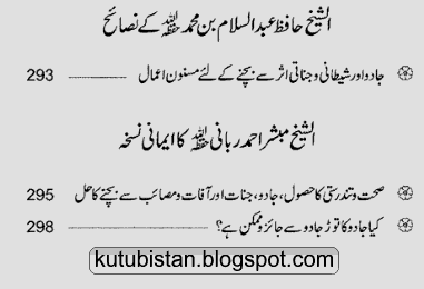 Contents of Tilismi Aur Jinnati Phandey Pdf Urdu Book by Kashif Niaz