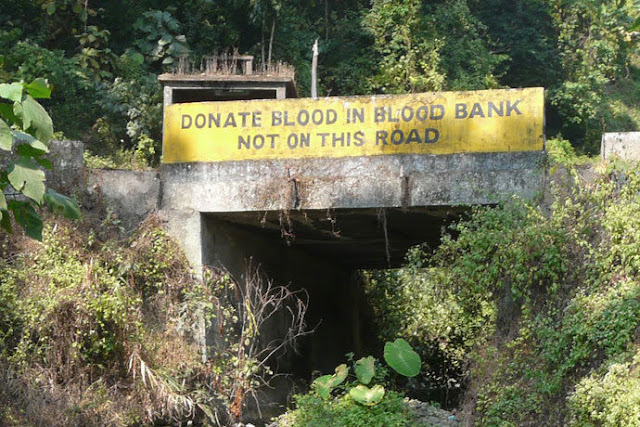 Donate blood in blood bank not on the road