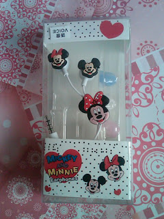 Earphone Mickey and Minnie Mouse  Pernak Pernik Lucu