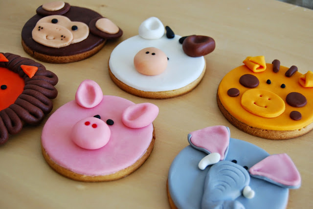 galletas de animales con fondat. Cumple de animales