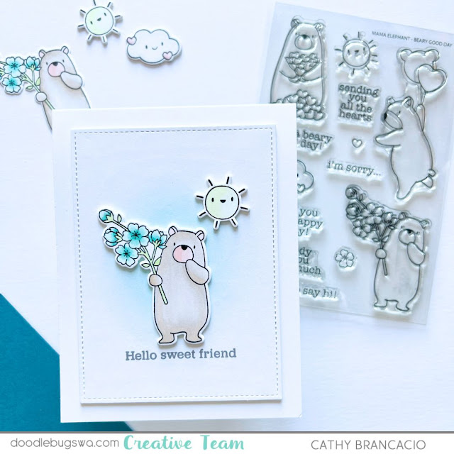 mama elephant beary good day stamp and die