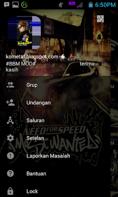 BBM MOD v3.0.1.25 Need for Speed APK Keren