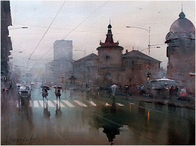 Dusan Djukaric amazing  watercolor painting