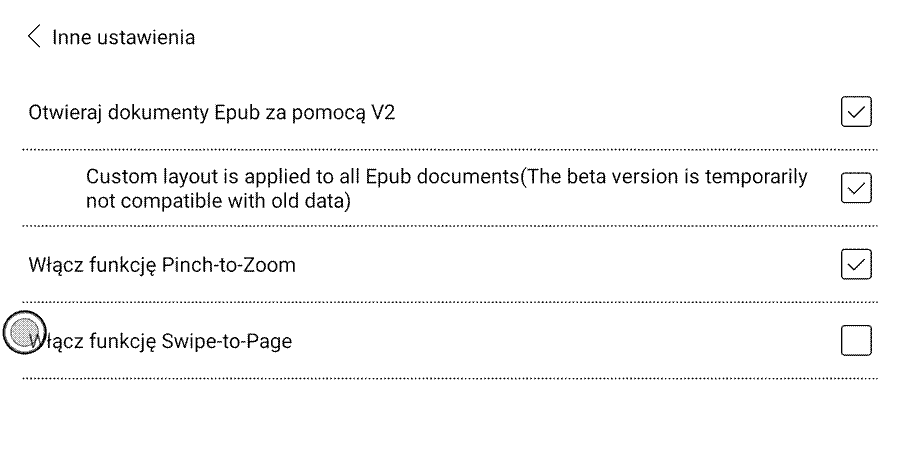 Aplikacja Neo Reader w Onyx Boox Note Air umożliwia otwieranie e-booków z zachowaniem formatowania wydawcy