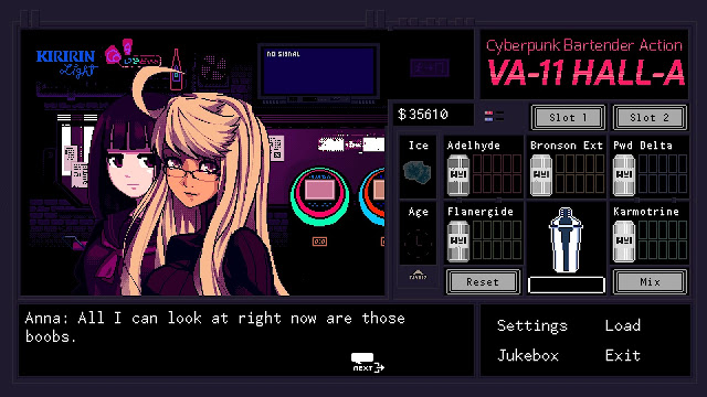 Screenshot of VA-11 Hall-A