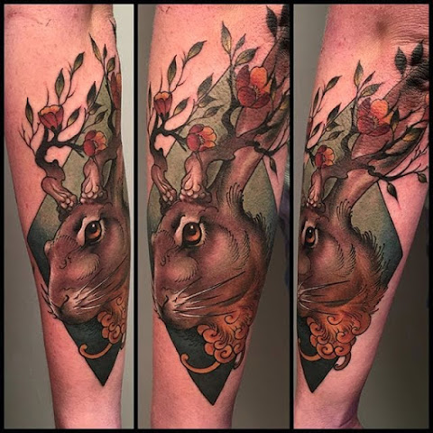 Whimsical Tattoos Of The Mythical Jackalope