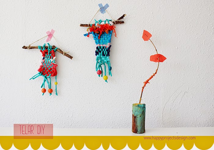 Telar de trapillo DIY con niños